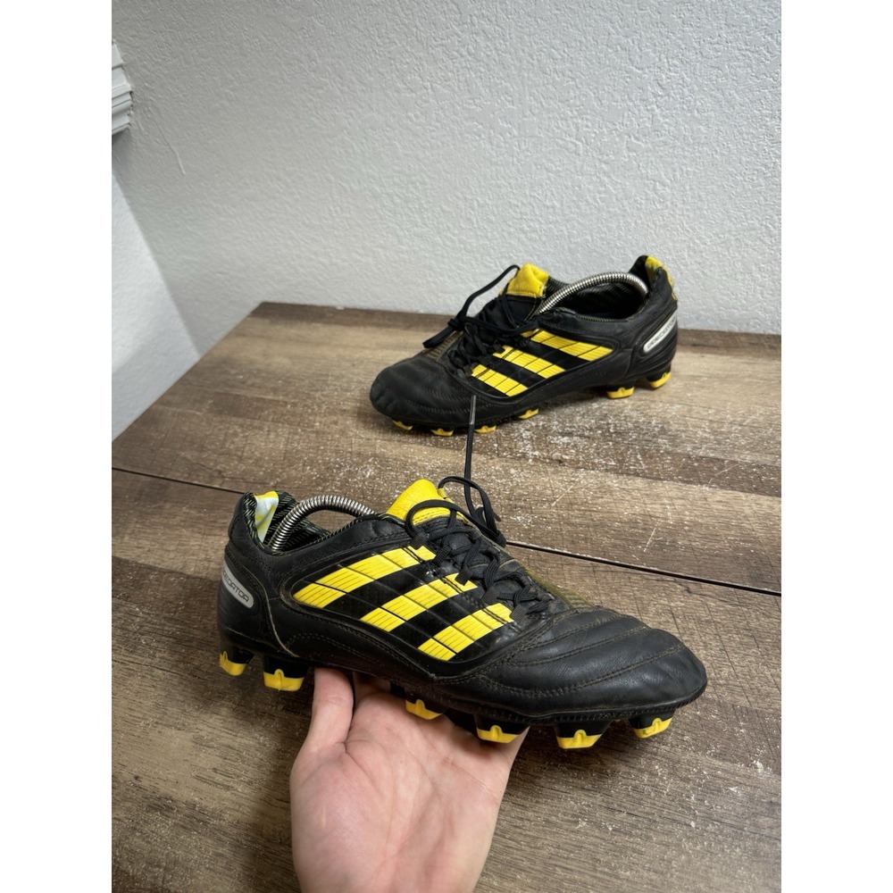 Adidas Predator Absolion X FG G16108 Soccer Cleats Men's US Sz 10 Black Yellow